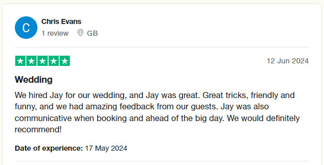 "Jay was great... We would definitely recommend"